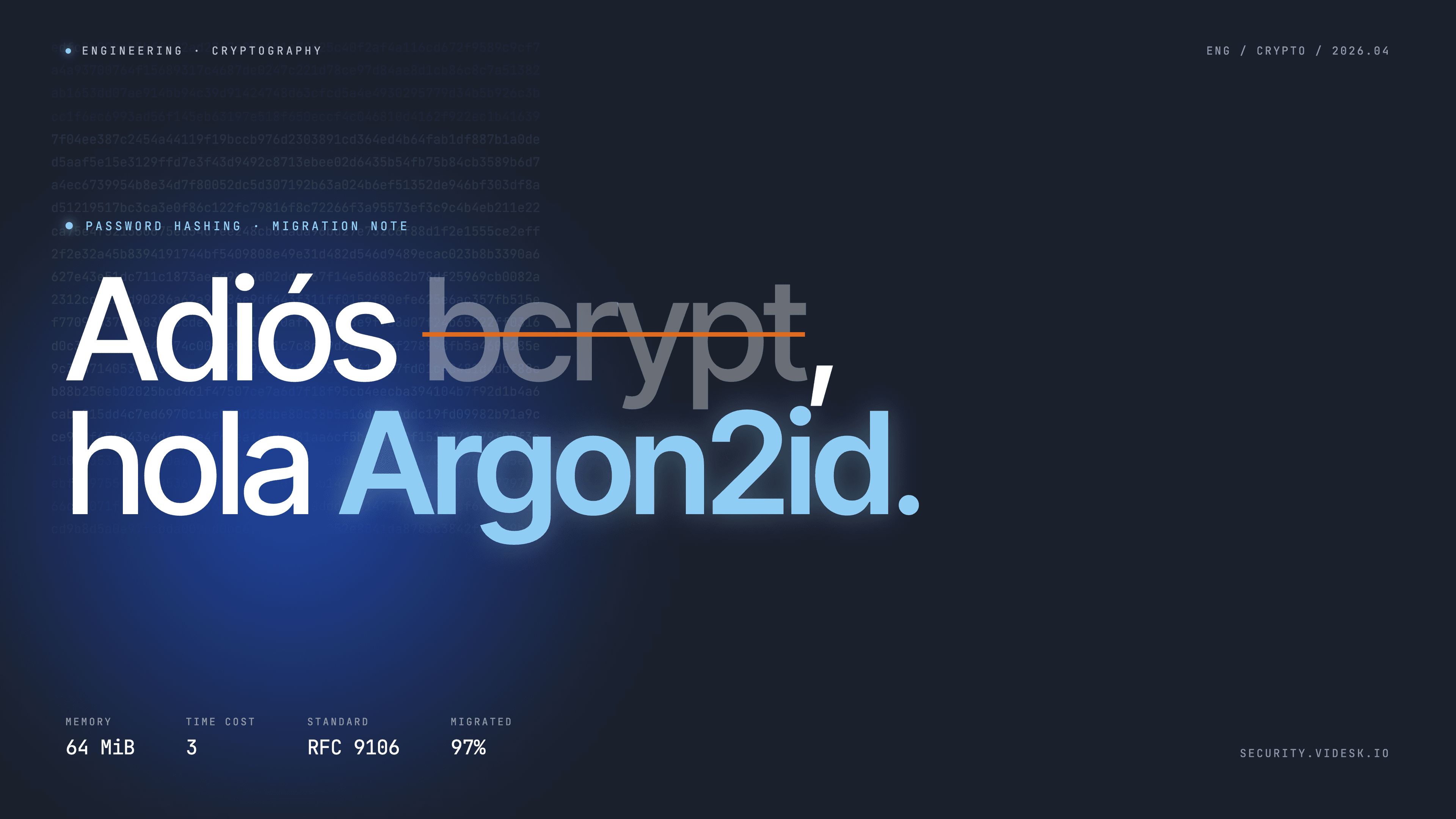 Adiós Bcrypt, Hola Argon2id 🔐